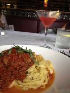 My meal and of course a yummy Cosmo!